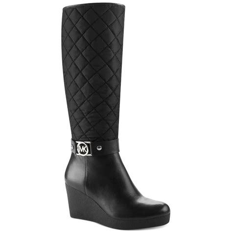 Michael Kors wedge boots black